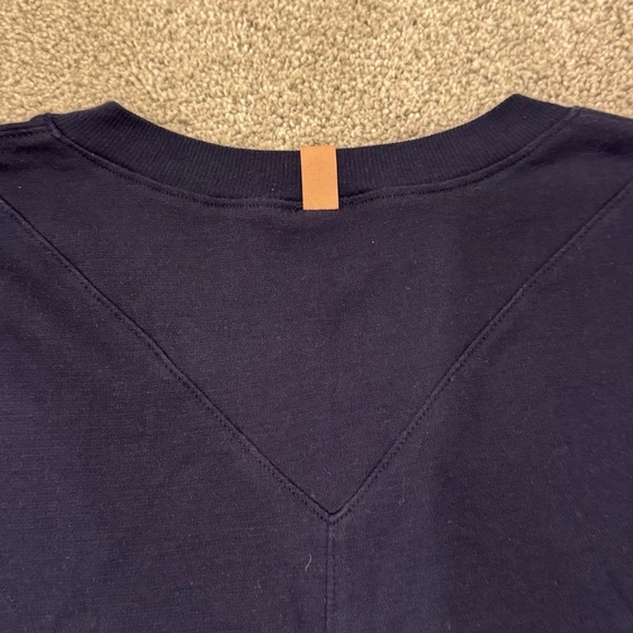 Lunya Restore Long Sleeve Crew Neck Tee Shirt Navy Blue Size Small EUC - Picture 2 of 9
